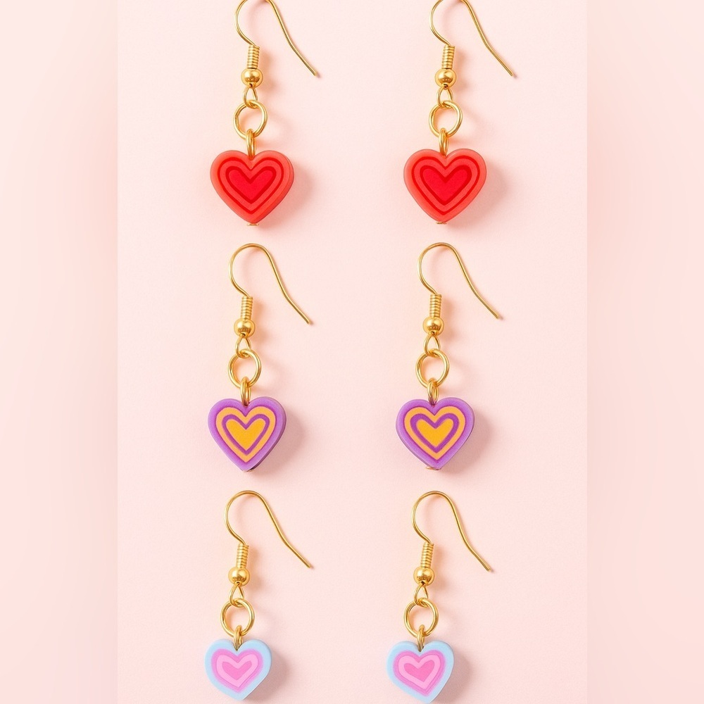 Colorful Heart Earrings